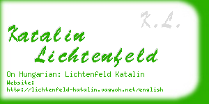 katalin lichtenfeld business card